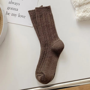 Knitted Mid-Calf Socks (2 colors)