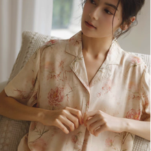 Load image into Gallery viewer, Vintage Rose Short-Sleeve Pajama Set
