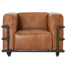 Load image into Gallery viewer, Henry Industrial Modern Leather Arm Chair (2 Colors Available) [Online Only]
