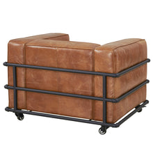 Load image into Gallery viewer, Henry Industrial Modern Leather Arm Chair (2 Colors Available) [Online Only]
