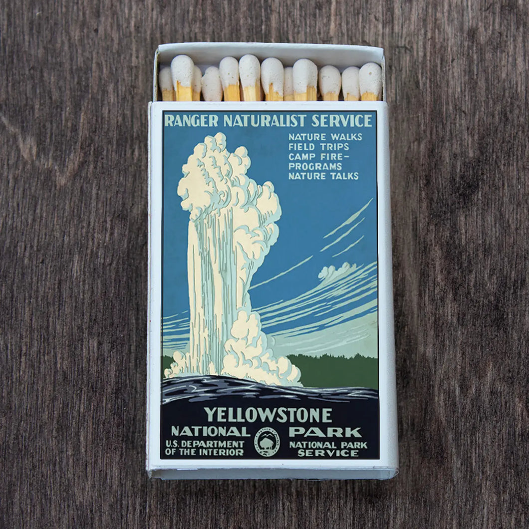 Travel Poster Yellowstone Matchbox