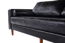 Load image into Gallery viewer, Cosmic Modern Contemporary Leather Sofa - Black [Online Only]
