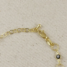 Load image into Gallery viewer, 18k Gold Filled Black Bezel Cz &amp; Circles Bracelet
