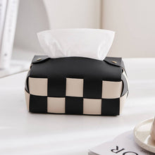 Load image into Gallery viewer, Checkered Tissue Box Cover (3 Colors)
