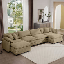 Load image into Gallery viewer, Modern Oversized Modular Cushion Sofa With Ottoman [Online Only]
