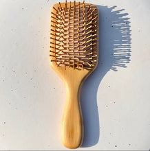 Load image into Gallery viewer, Bamboo Paddle Spa Hairbrush (Square)
