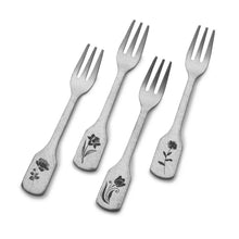 Load image into Gallery viewer, Matte Floral Appetizer Fork
