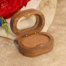 Load image into Gallery viewer, Oval Walnut Wooden Ring Box
