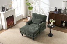 Load image into Gallery viewer, Modern Chaise Lounge Upholstered Sofa Recliner Chair in Green [Online Only]
