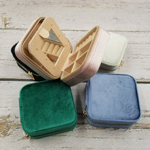 Load image into Gallery viewer, Velvet Jewelry Box with Mirrorr Organizer Box
