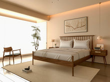Load image into Gallery viewer, Mid Century Bed - American Solid Black Walnut [Online Only]
