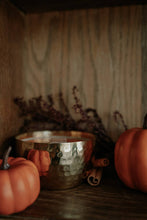 Load image into Gallery viewer, Pumpkin &amp; Persimmons Solid Brass 14oz Pure Soy Candle
