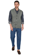 Load image into Gallery viewer, Men's Cashmere-Like Button Front Flat Knit Sweater Vest [Online Only]
