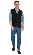 Load image into Gallery viewer, Men's Cashmere-Like Button Front Flat Knit Sweater Vest [Online Only]
