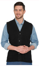 Load image into Gallery viewer, Men's Cashmere-Like Button Front Flat Knit Sweater Vest [Online Only]
