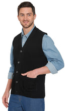 Load image into Gallery viewer, Men's Cashmere-Like Button Front Flat Knit Sweater Vest [Online Only]
