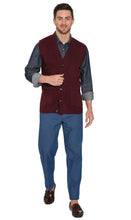 Load image into Gallery viewer, Men's Cashmere-Like Button Front Flat Knit Sweater Vest [Online Only]

