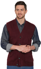 Load image into Gallery viewer, Men's Cashmere-Like Button Front Flat Knit Sweater Vest [Online Only]
