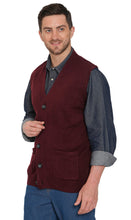 Load image into Gallery viewer, Men's Cashmere-Like Button Front Flat Knit Sweater Vest [Online Only]
