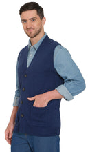 Load image into Gallery viewer, Men's Cashmere-Like Button Front Flat Knit Sweater Vest [Online Only]
