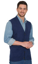 Load image into Gallery viewer, Men's Cashmere-Like Button Front Flat Knit Sweater Vest [Online Only]

