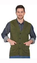 Load image into Gallery viewer, Men's Cashmere-Like Button Front Flat Knit Sweater Vest [Online Only]
