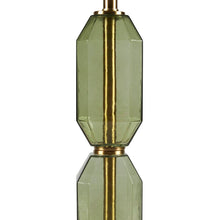 Load image into Gallery viewer, Faceted Green Glass Table Lamp [Online Only]
