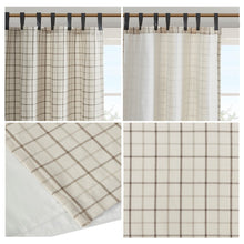 Load image into Gallery viewer, Plaid Faux Leather Tab Top Curtain Panel with Fleece Lining [Online Only]
