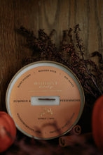 Load image into Gallery viewer, Pumpkin &amp; Persimmons Solid Brass 14oz Pure Soy Candle
