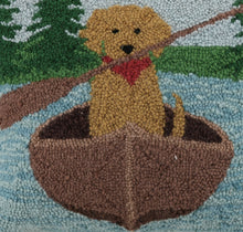 Load image into Gallery viewer, Golden Lab Canoeing Hook Pillow
