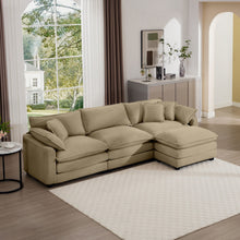 Load image into Gallery viewer, Modern Oversized Modular Cushion Sofa With Ottoman [Online Only]
