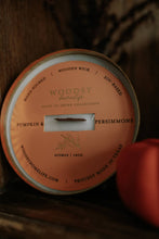 Load image into Gallery viewer, Pumpkin &amp; Persimmons Solid Brass 14oz Pure Soy Candle
