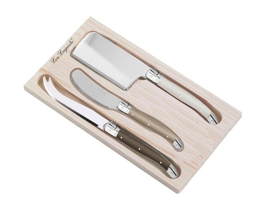 3-Pc Cheese Set In Wooden Box