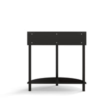 Load image into Gallery viewer, Boho Rattan Semi Circle End Table With Sliding Rattan Door [Online Only]
