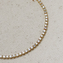 Load image into Gallery viewer, 18k Gold Filled 2mm Cz Tennis Bracelet
