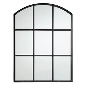 Black Window Pane Mirror