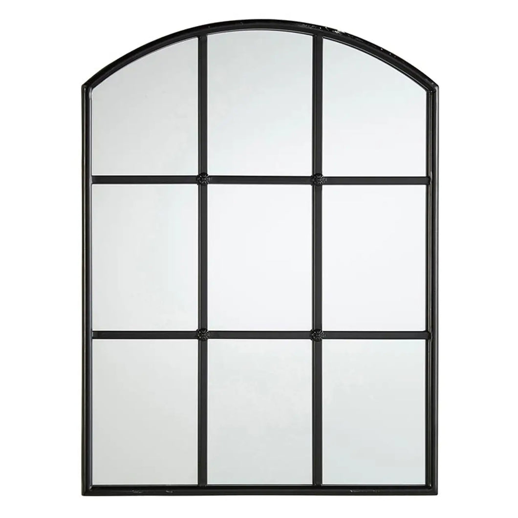 Black Window Pane Mirror