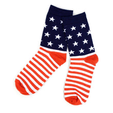Load image into Gallery viewer, Women's American Flag Novelty Socks
