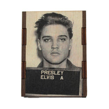 Load image into Gallery viewer, Elvis Mug Shot Wooden Matchbox
