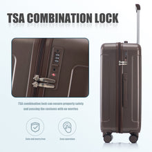 Load image into Gallery viewer, Brown 3-Piece ABS Spinner Wheel Luggage Set [Online Only]
