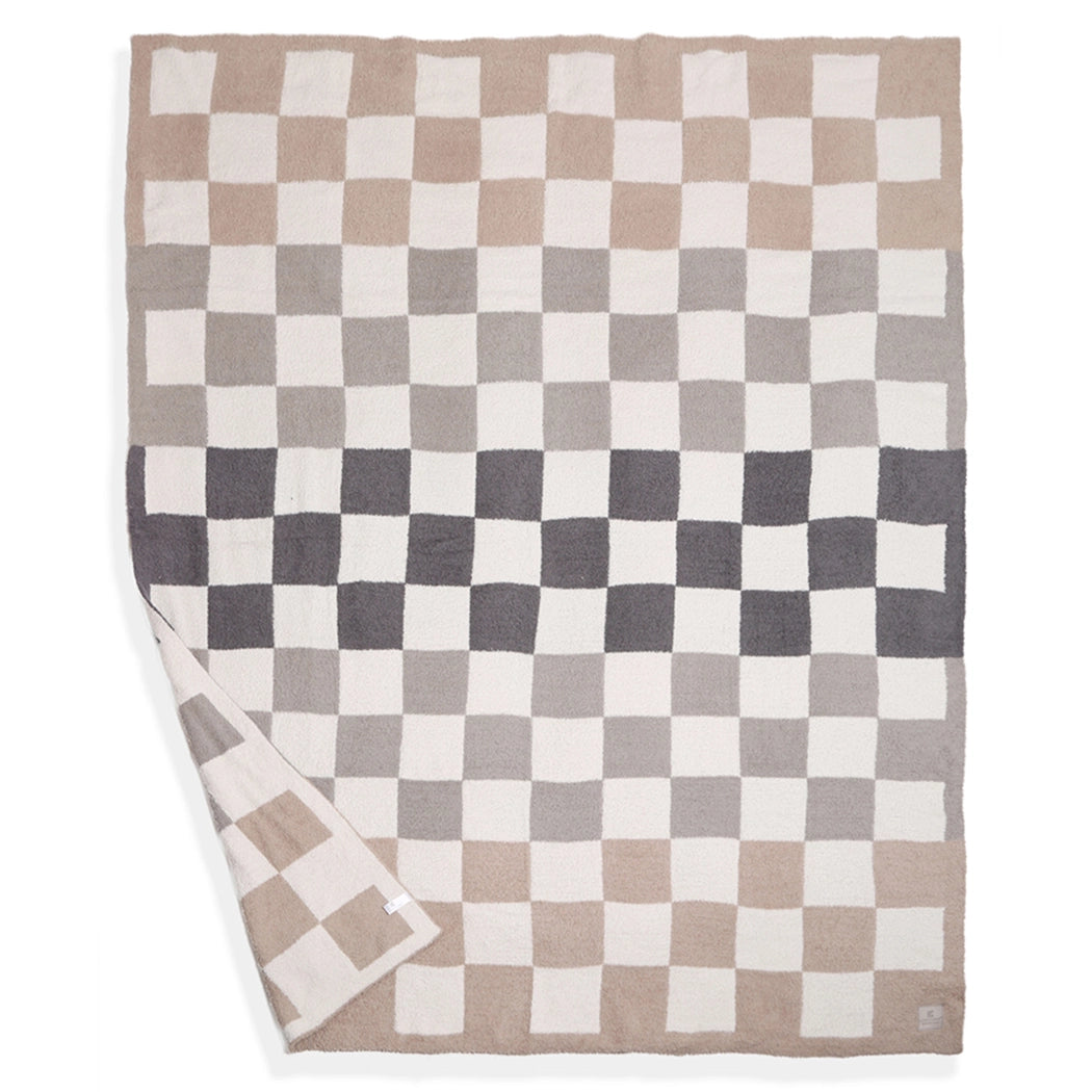 Multicolor Checkered Reversible Throw Blanket