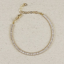 Load image into Gallery viewer, 18k Gold Filled Baguette Cut Cz Tennis Bracelet
