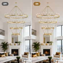 Load image into Gallery viewer, 3-Tier Wagon Wheel Chandelier [Online Only]
