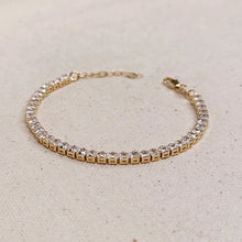 Load image into Gallery viewer, 18k Gold Filled 3mm Cz Tennis Bracelet
