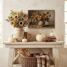 Load image into Gallery viewer, Autumn Rose And Wildflower Arrangement Wooden Wall Art 16x10
