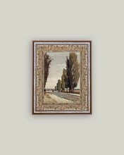 Load image into Gallery viewer, European Tree Lane 5 x 7 Framed Antique Art
