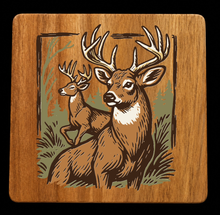 Load image into Gallery viewer, Acacia Wood Coasters Duck Fishing Hunting
