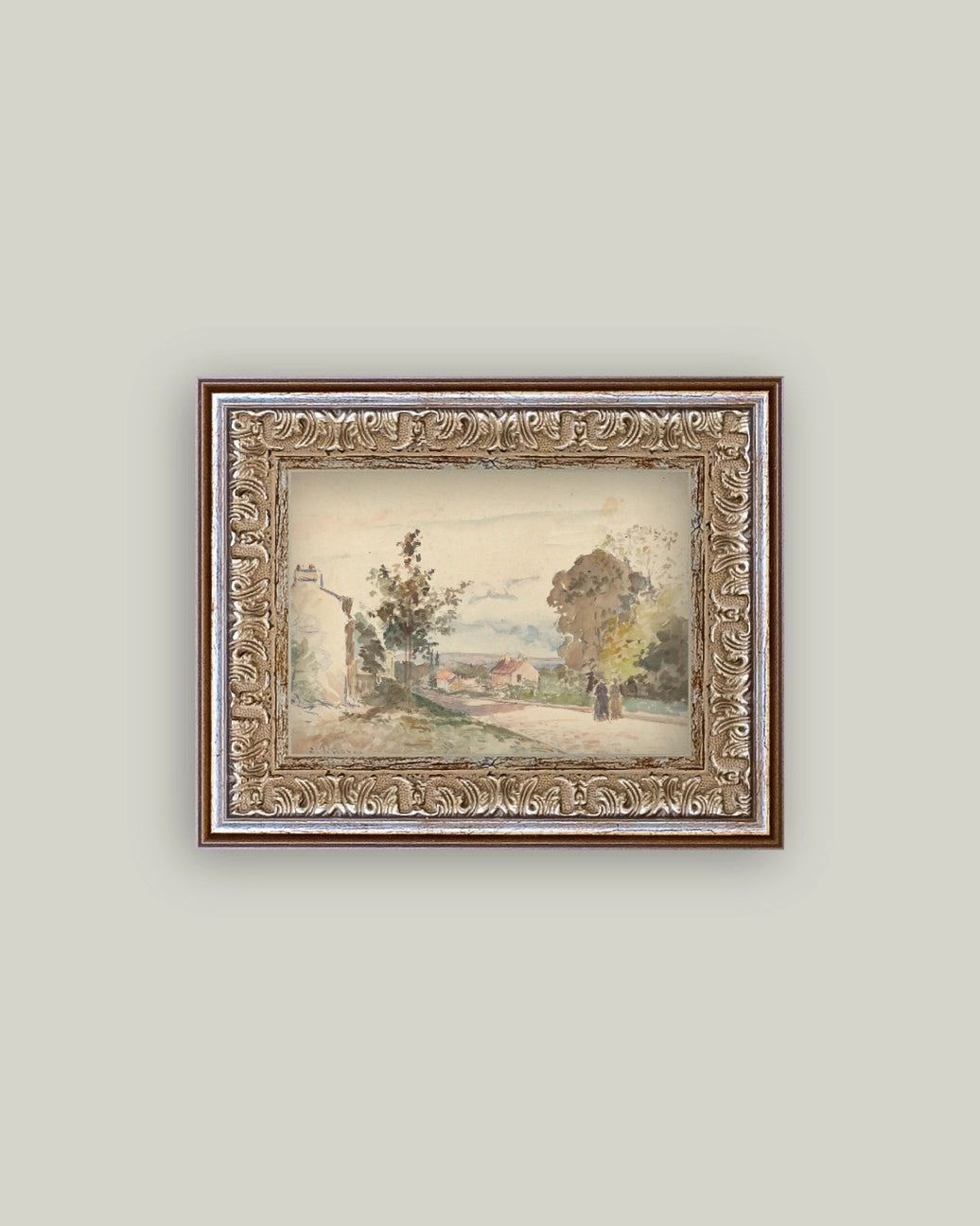 The Road from Versailles 7 x 5 Framed Antique Art