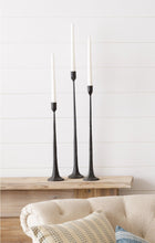 Load image into Gallery viewer, Black Taper Candle Holders (Set of 3)
