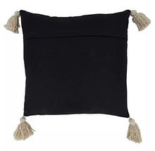 Load image into Gallery viewer, Line-Stitch Tassel Cotton Decorative Throw Pillow 18" W x 18" L [Online Only]
